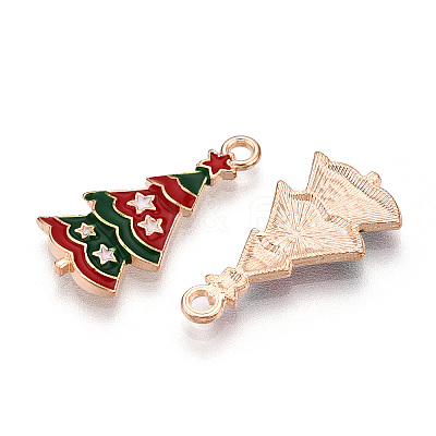 Christmas Theme Alloy Enamel Pendants ENAM-N056-403B-1