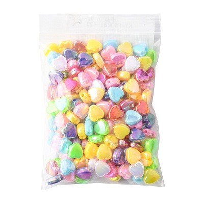 200Pcs 2 Colors ABS Plastic Beads KY-FS0001-42B-1