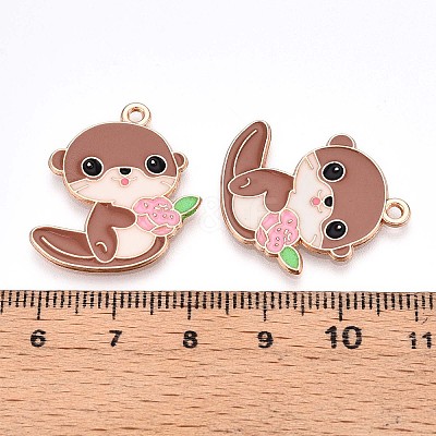 Alloy Enamel Pendants ENAM-T022-02E-02-1