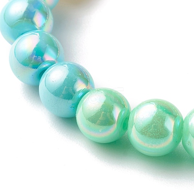 Opaque Acrylic Beads Stretch Bracelet Sets for Kids BJEW-JB06405-1