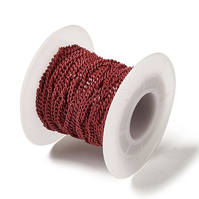 Spray Painted 304 Stainless Steel Curb Chains STAS-B067-05A-08-1