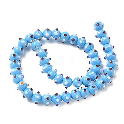 Handmade Bumpy Lampwork Beads Strands LA-CBA05D6-01-1