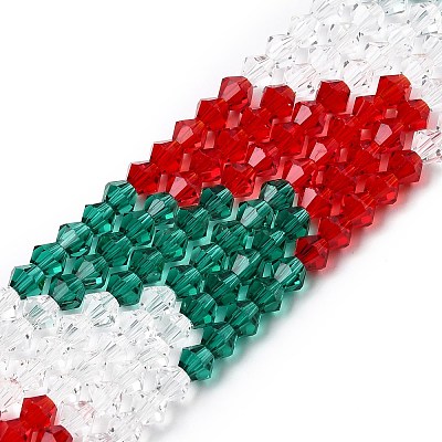 Transparent Gradient Color Glass Beads Strands GLAA-F131-01A-03-1