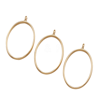 Rack Plating Alloy Open Back Bezel Pendants PALLOY-TA0001-10G-1