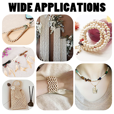 3000Pcs 3 Styles Unfinished Wood Beads WOOD-GA0001-56-1