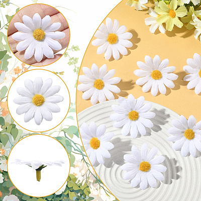 100Pcs Cloth Artificial Sunflower DIY-SP0005-96B-1