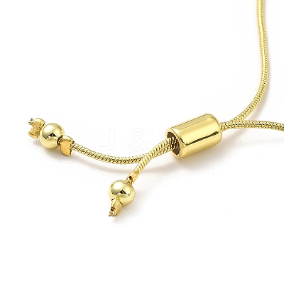 Rack Plating Brass Round Bead Slider Bracelets for Women LS-BJEW-M232-01G-A-1