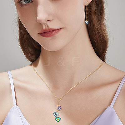 48Pcs Electroplated Glass Pendants EGLA-HS0001-13-1