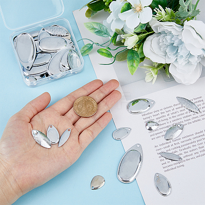 60Pcs 10 Style Teardrop & Horse Eye & Oval Iron Fishing Lures DIY-FH0005-25-1