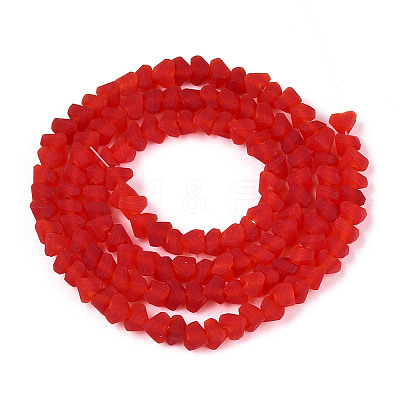 Frosted Transparent Glass Beads X1-GLAA-N016-4mm-08-1