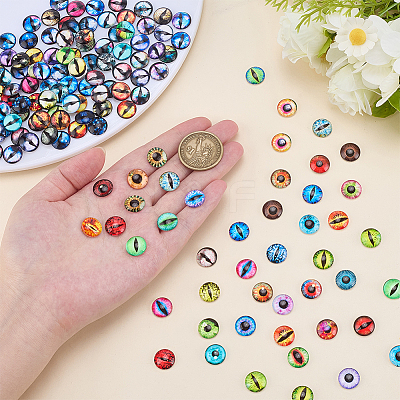 200pcs 2 Styles Craft Glass Doll Eyes GLAA-ME0001-17-1