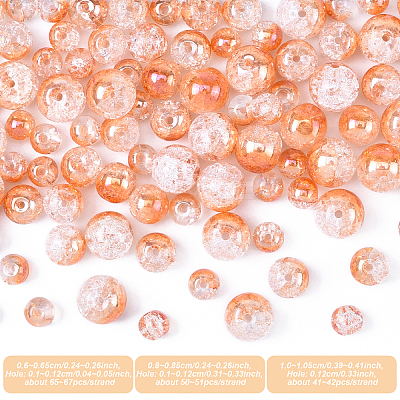 3 Strands 3 Styles Electroplated Crackle Glass Beads Strands EGLA-YW0005-12A-1
