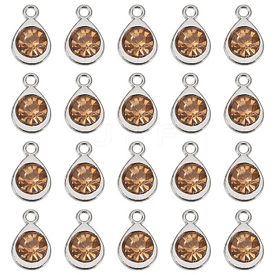 20Pcs Faceted Glass Charms RGLA-TADJ0001-01D-1