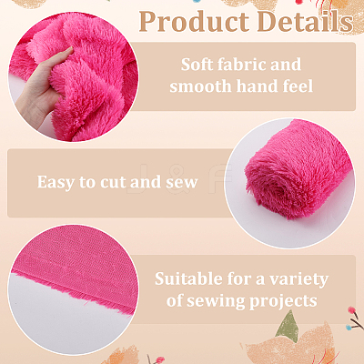 1 Yard Polyester Plush Fabric DIY-PH0028-91A-1