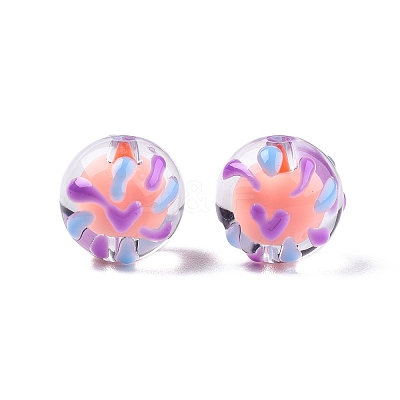Transparent Acrylic Enamel Beads TACR-G040-01H-1