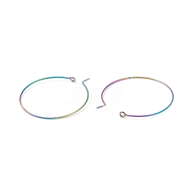 Ion Plating(IP) 316 Surgical Stainless Steel Hoop Earrings Findings STAS-F149-32M-A-1