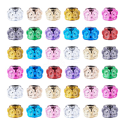 100Pcs UV Plating Opaque Acrylic European Beads PACR-TA0001-32A-1