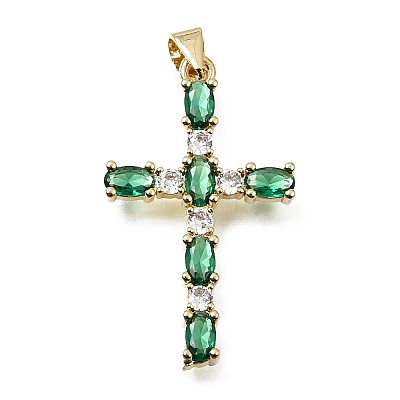 Easter Brass Pave Cubic Zirconia Pendants CU-E002-01F-G05-1