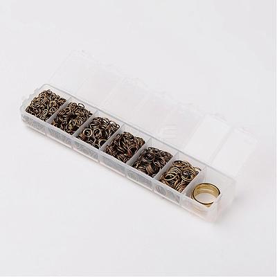 Iron Open Jump Rings and Assistant Tool Brass Rings IFIN-X0033-AB-B-1