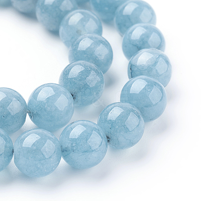 Natural Blue Quartz Beads Strands G-O047-07-6mm-1