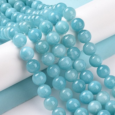 Natural Mashan Jade Round Beads Strands G-D263-6mm-XS28-1