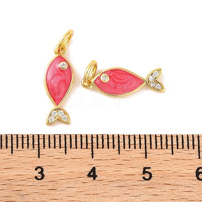 Rack Plating Brass Micro Pave Cubic Zirconia Pendants KK-H486-14G-03-1