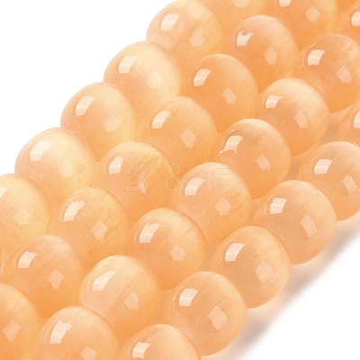 Natural Selenite Beads Strands G-B103-A01-03-1