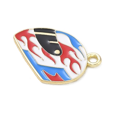 Racing Car Theme Alloy Enamel Pendants AL-CBA4666-03I-1