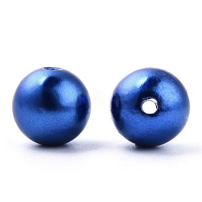 Spray Painted ABS Plastic Imitation Pearl Beads OACR-T015-05C-06-1