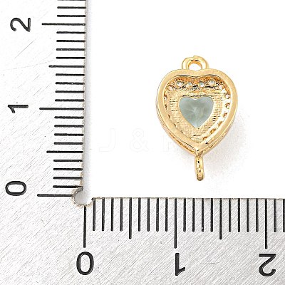 Brass Pave Cubic Zirconia Connector Charms KK-Z072-06G-01-1