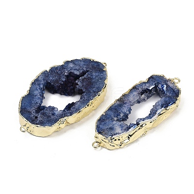Dyed Natural Druzy Agate links G-R012-05G-01-1