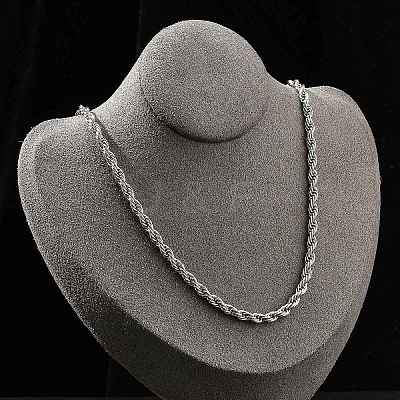 Brass Rope Chain Necklaces for Men Women NJEW-G160-09P-1