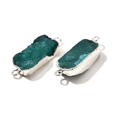 Natural Dyed Quartz Crystal Links Connector Charms G-K189-02S-03-1