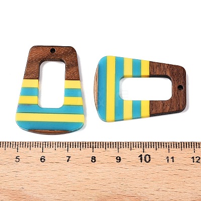 Epoxy Resin & Walnut Wood Pendants RESI-N039-121S-1