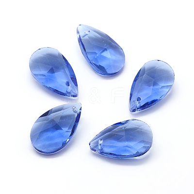 Faceted Glass Pendants GLAA-F069-S-A12-1