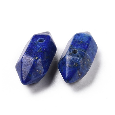 Natural Lapis Lazuli Double Terminal Pointed Pendants G-C007-02A-16-1
