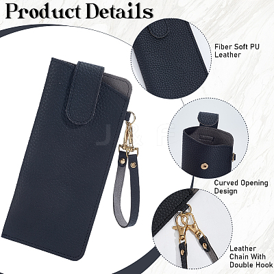 1Pc PU Leather Glasses Storage Bags AJEW-CN0005-76A-1