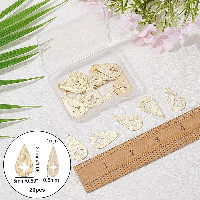 Brass Drawbench Pendants KK-NB0001-23G-NF-1