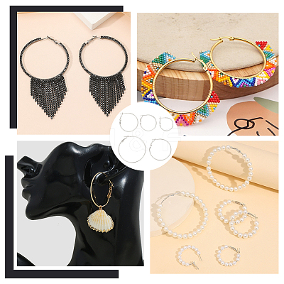 30Pcs 6 Style Brass Hoop Earring Findings FIND-BBC0003-23P-1