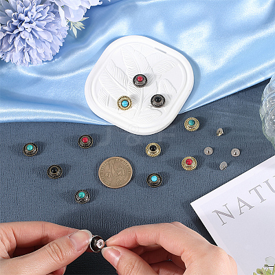 24 Sets 12 Style Alloy Buttons FIND-CP0001-87-1