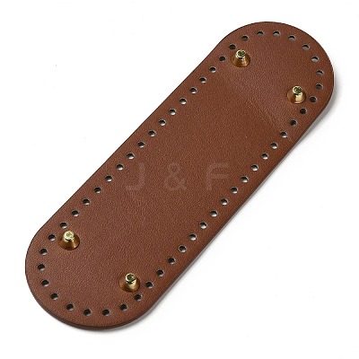 PU Leather Oval Long Bottom for Knitting Bag DIY-K079-01A-1