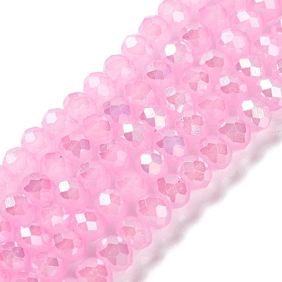 Baking Electroplate Glass Beads Strands LS-DGLA-A039-J6MM-B16-1
