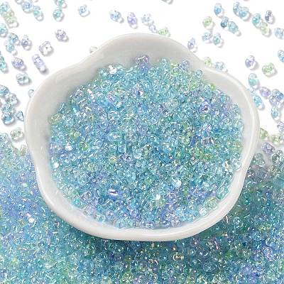 AB Color Plated Glass Seed Beads SEED-L011-06B-09-1