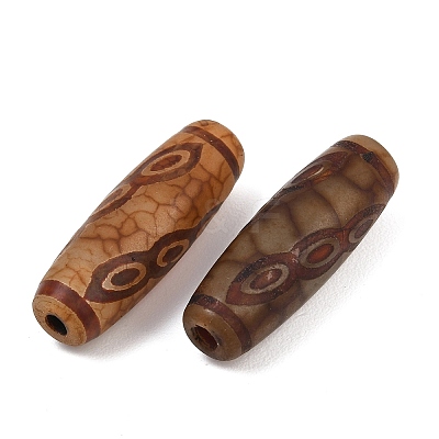 Tibetan Style dZi Beads TDZI-E004-65-02-1