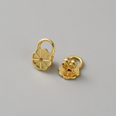 Brass Ear Nuts KK-WH0816-031G-01-1