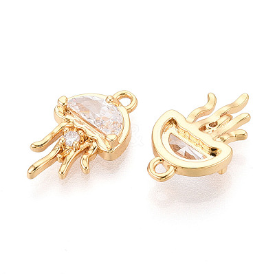Brass Pave Cubic Zirconia Pendants KK-T074-94B-G-1