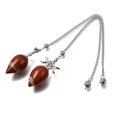 Natural Red Jasper Dowsing Pendulum Pendants GG-CBA6D08-A04-1