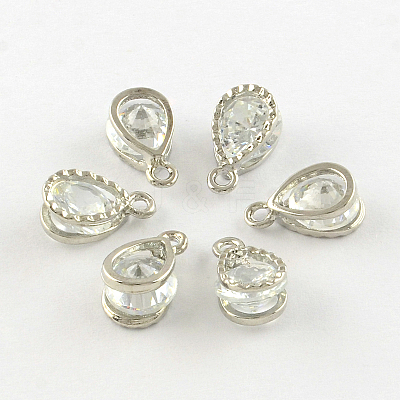 Teardrop Alloy Charms X-ZIRC-R007-038A-02-1