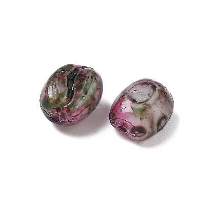 Picasso Baking Paint Glass Seed Beads GLAA-V001-08D-1