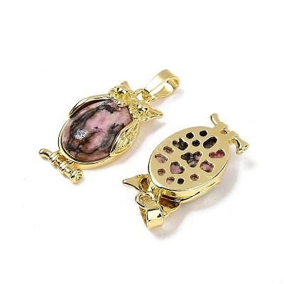 Natural Rhodonite Pendant KK-F887-02G-08-1